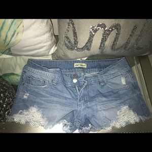 Denim shorts